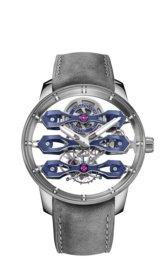 Tourbillon with Three Flying Bridges Bucherer BLUE